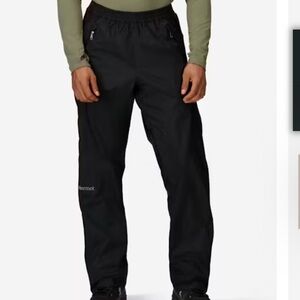 Marmot Men's PreCip Eco Full Zip Black Outerwear Rain Windbreaker Gorpcore Pants